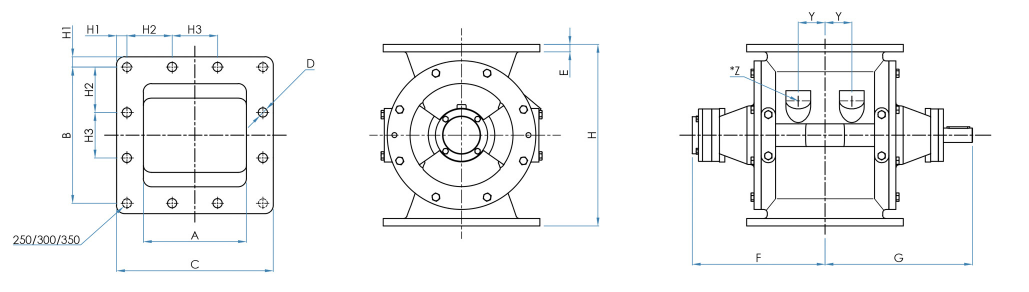 Van xoay xả liệu hạt nặng (heavy duty rotary valve RFS) | JNC Vietnam