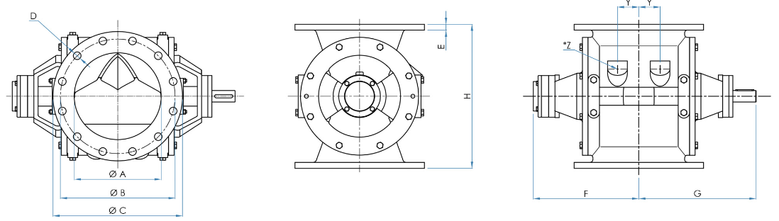 Van xả liệu dạng hạt RVB | JNC Valve Vietnam