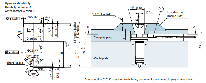 Đầu phun nóng 8SET-8DET | Gunther Heisskanaltechnik Vietnam