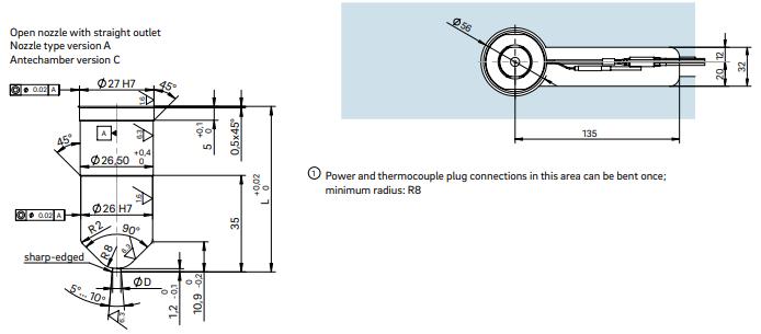 Đầu phun nóng 8SET-8DET | Gunther Heisskanaltechnik Vietnam