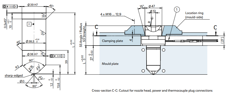 Đầu phun nóng một điểm 12SET-12DET | Gunther Heisskanaltechnik Vietnam