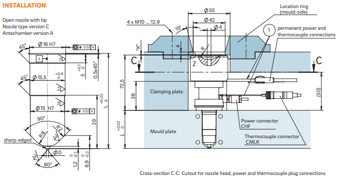 Đầu phun nóng đơn điểm 4SHF/4DHF + AHJ4 Gunther Heisskanaltechnik Vietnam