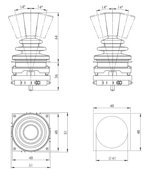 Cần điều khiển M0N-OS Spohn+Burkhardt Việt Nam