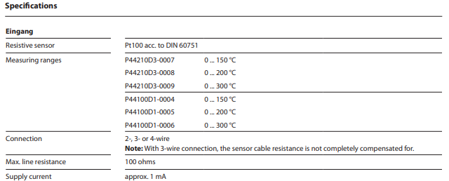 Temperature Transmitter ProLine P 44000 - Knick Việt Nam