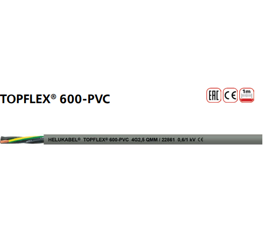 Cáp nguồn motor servo  TOPFLEX® 600-PVC Helukabel Việt Nam