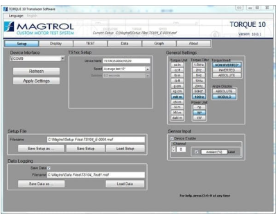 Phần mềm điều khiển giám sát lực xoắn TORQUE 10 Magtrol Vietnam